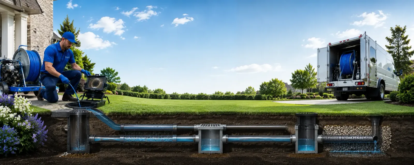 Outdoor drain cleaning information for Holy Cross, IA